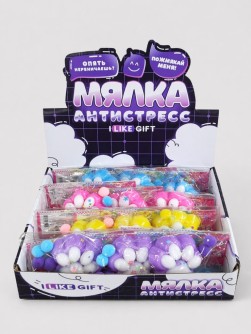 Мялка - антистресс "Нежная ЛАПКА", микс, шоу-бокс 16 шт.