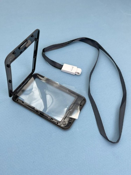 Держатель для карт с шнурком &quot;Clear color&quot;, black (11*7 см) 