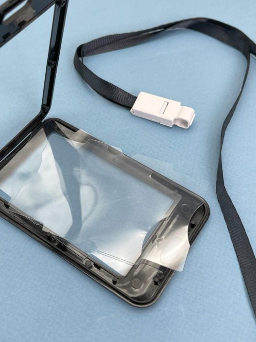 Держатель для карт с шнурком &quot;Clear color&quot;, black (11*7 см) 