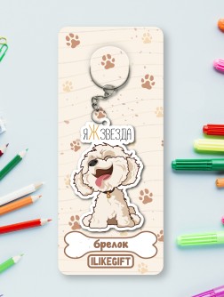 Брелок ЭКО из дерева iLikeGift "Я Звезда"