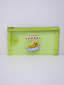 Пенал-косметичка "Hello sunshine!", green (20*11 см)