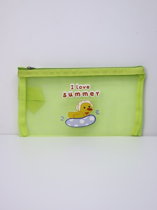 Пенал-косметичка "Hello sunshine!", green (20*11 см)