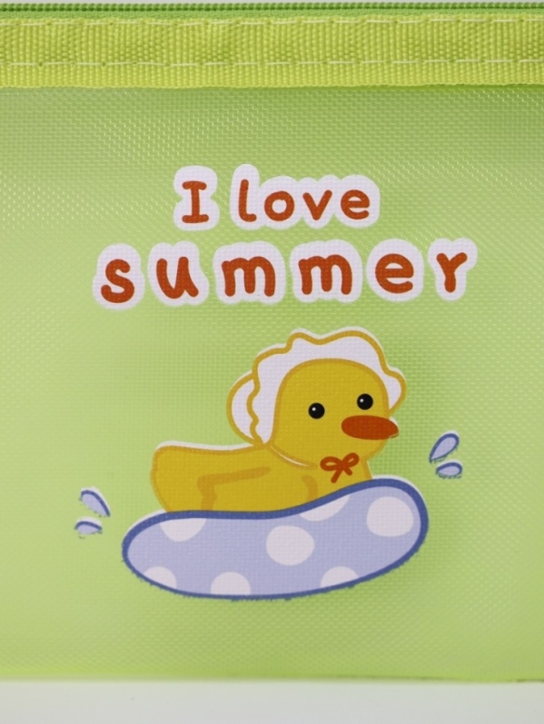 Пенал-косметичка "Hello sunshine!", green (20*11 см)
