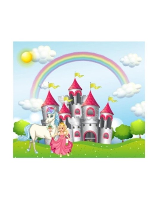 Алмазная мозаика без подрамника &quot;Сказочный замок&quot;, 15х20 см 