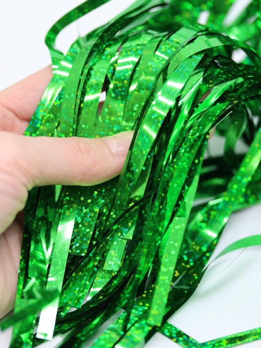 Праздничный занавес, дождик для фотозоны &quot;Brilliant rain&quot;, green (100*200 см) 