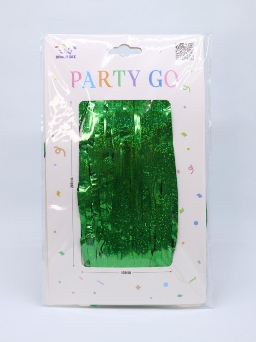 Праздничный занавес, дождик для фотозоны &quot;Brilliant rain&quot;, green (100*200 см) 