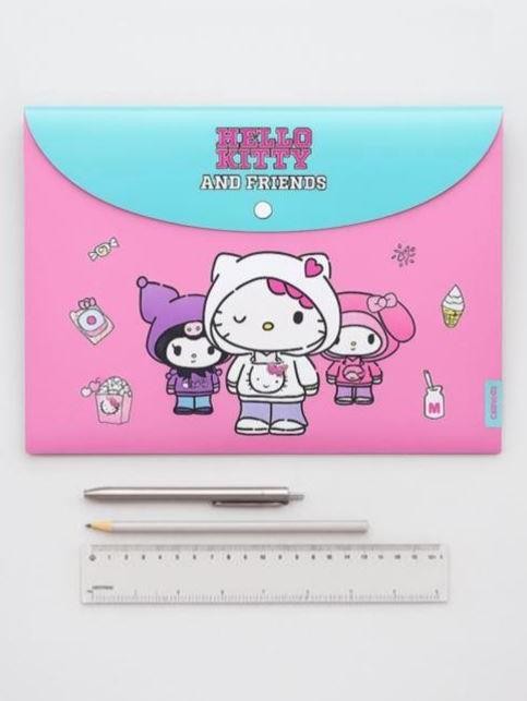 Папка-конверт на кнопке А4 &quot;Куроми&quot;, 160 мкм, пластик 