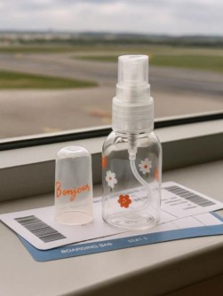 Дорожная бутылочка "Bonjour", red (25 ml)