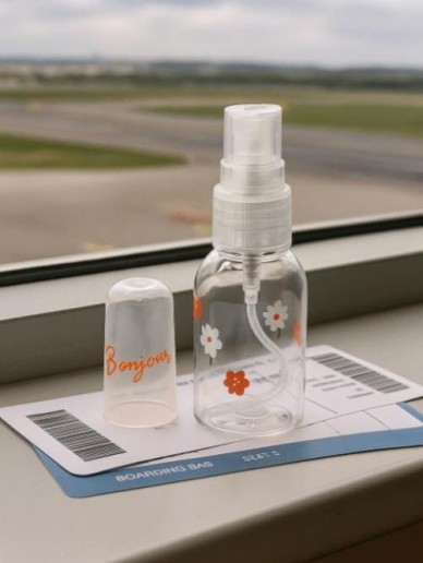 Дорожная бутылочка "Bonjour", red (25 ml)