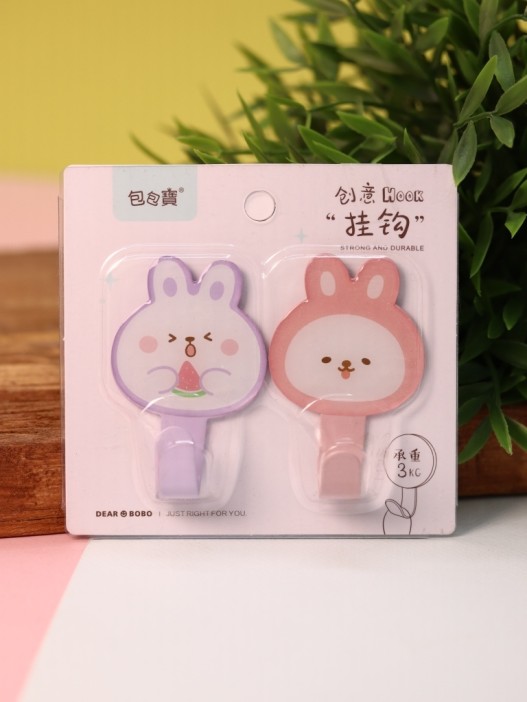 Крючок на липучке «Rabbit» 2шт, mix color 