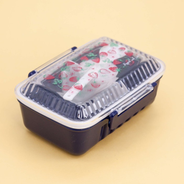 Ланчбокс "Clear Strawberry", blue 