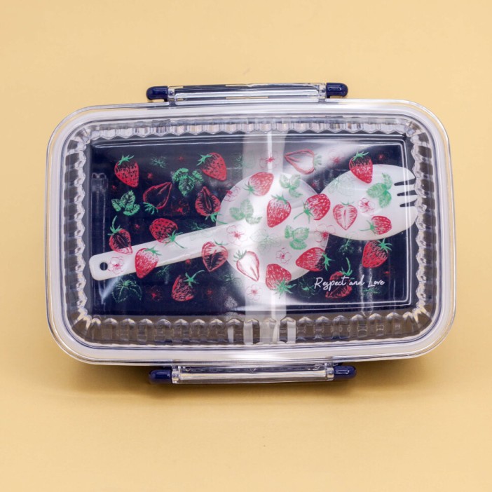 Ланчбокс "Clear Strawberry", blue 