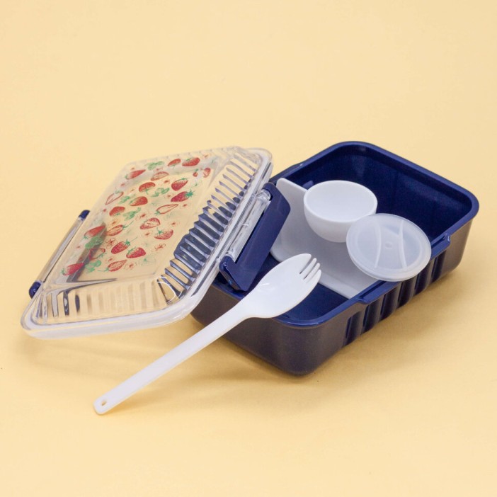 Ланчбокс "Clear Strawberry", blue 