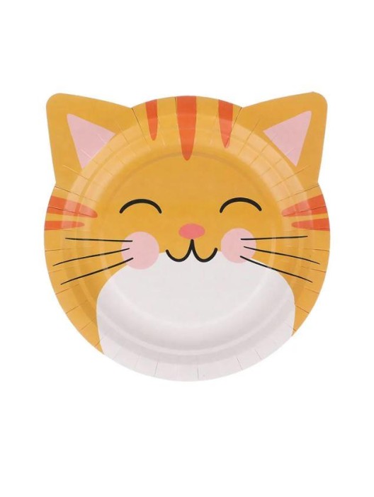 Набор бумажных тарелок 6 шт. &quot;Кошки с ушками&quot; (d=180 мм) 
