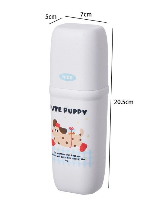 Контейнер для зубных щеток / кистей "Nice plaid", blue, пластик (7*5*20.5 см) 