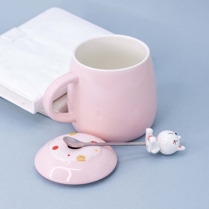 Кружка "Statuette hare", pink (500ml) 