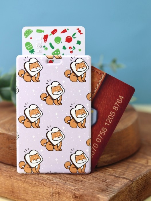 Держатель для карт Аниме «Many shiba inu sandwich» (6,5 х 10,4 см) 
