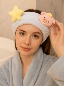 Повязка на голову GIRLY "Piggy star", blue