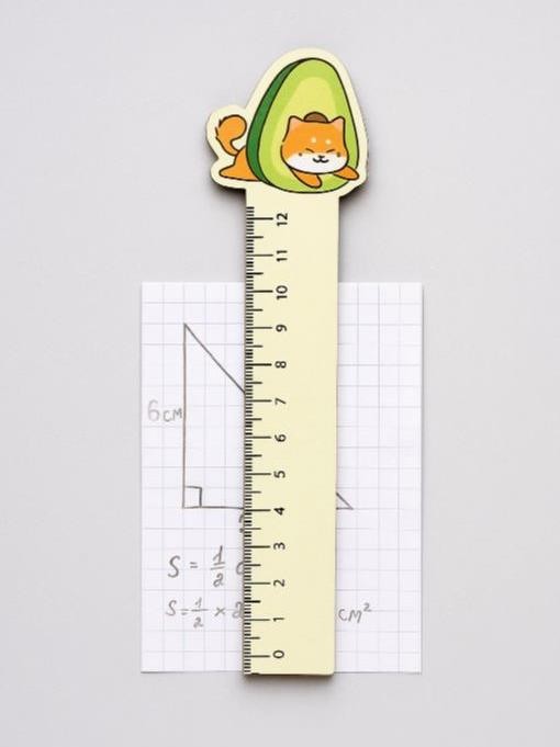 Линейка ECO из дерева Аниме «Shiba inu avocado» 