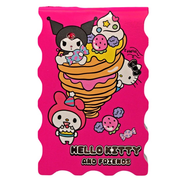 Блокнот фигурный А7 "Куроми-1", 40л, на скрепке, тиснение серебряной фольгой 