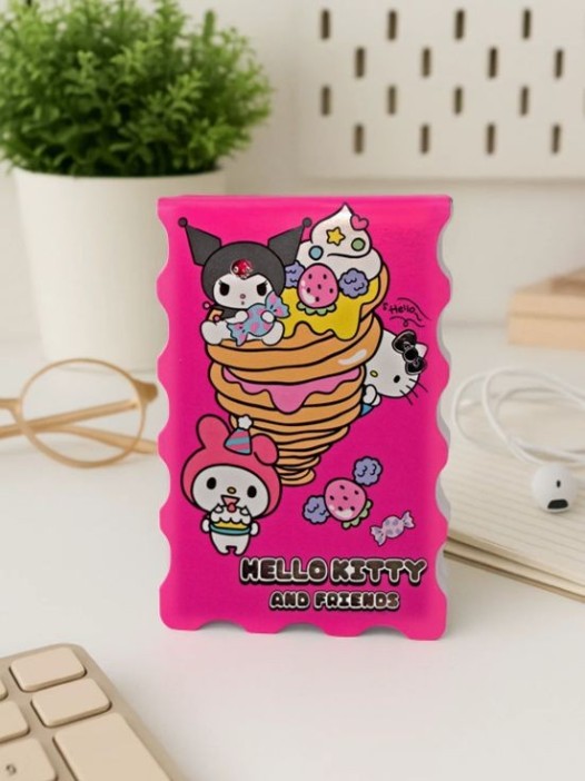 Блокнот фигурный А7 "Куроми-1", 40л, на скрепке, тиснение серебряной фольгой 