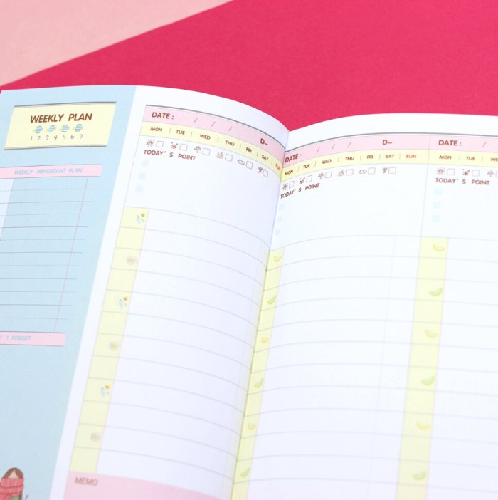 ПЛАННЕР "DAYLY PLANNER 365" иллюстрированный + стикеры (mix) 