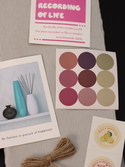 Упаковочный набор для подарков (2 листа+лента+открытка+5 наклеек)&quot;Nature&#039;s touch&quot;,40x50см 