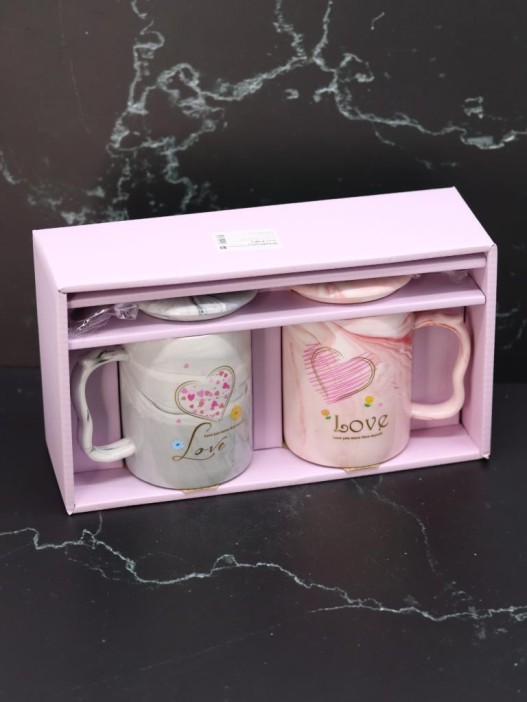 Набор кружек 2 шт. «Love you more than myself», (300 ml) 