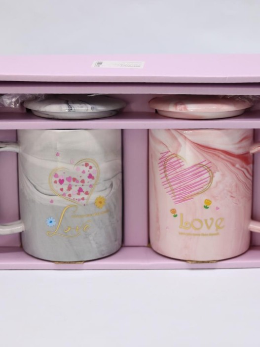 Набор кружек 2 шт. «Love you more than myself», (300 ml) 