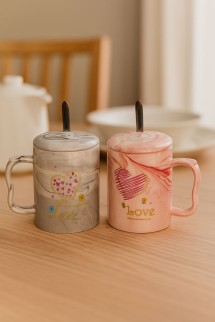 Набор кружек 2 шт. «Love you more than myself», (300 ml)