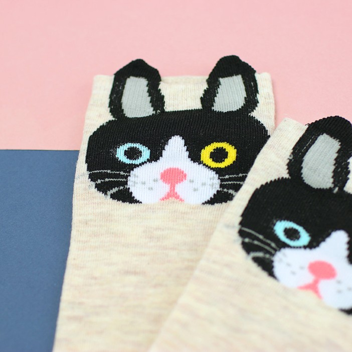 Носки &quot;Котик&quot;, beige 