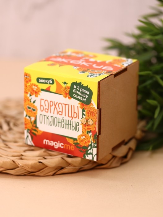 Набор для выращивания &quot;Экокуб Magicme &quot;Бархатцы&quot; 