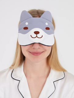 Маска для сна гелевая &quot;Head dog&quot;, gray