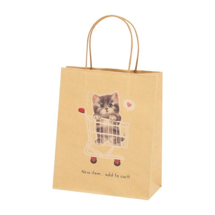 Пакет подарочный крафтовый «Katkiss», MEOW (21*25,5*10) 