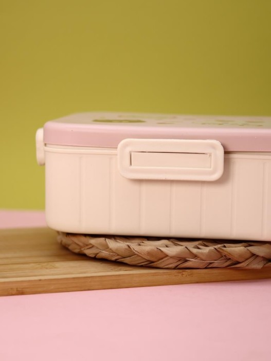 Ланчбокс "Bear and hare friends", pink, 1300 ml 