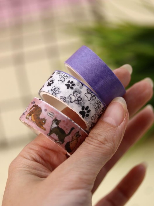 Набор декоративного скотча 3 шт. ПО-ПЛАНУ. "Кошки" (2м*1,5см) 