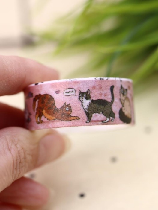 Набор декоративного скотча 3 шт. ПО-ПЛАНУ. "Кошки" (2м*1,5см) 