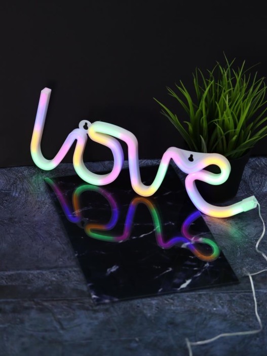 Неоновый подвесной ночник «Love», USB, свечение mix (35х13 см) 