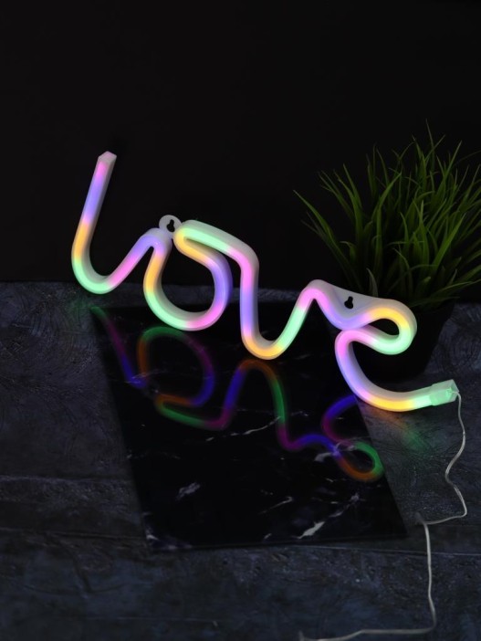 Неоновый подвесной ночник «Love», USB, свечение mix (35х13 см) 