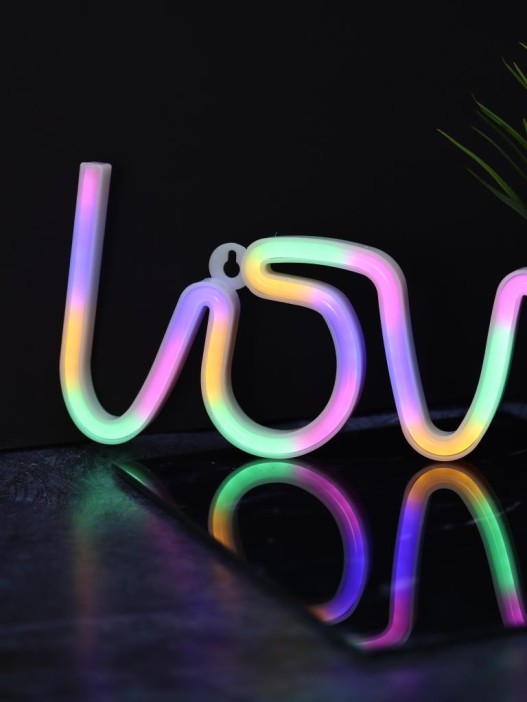 Неоновый подвесной ночник «Love», USB, свечение mix (35х13 см) 