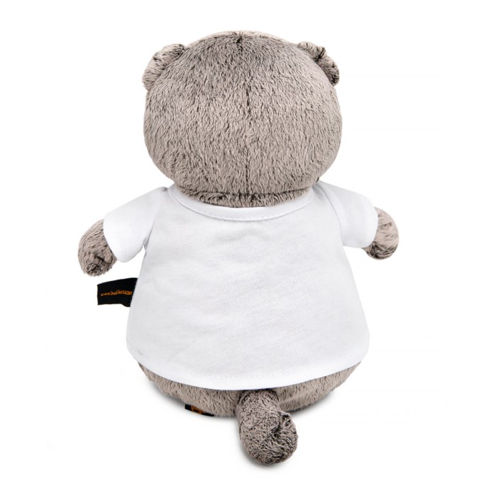 Мягкая игрушка &quot;Кот Басик в футболке с принтом &quot;Вот это кот&quot;, &quot;Мультсериал&quot; (19 см) 