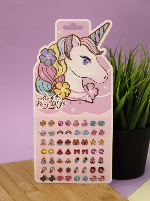 Наклейки для ушей &quot;Unicorn nails&quot; (11,5*24) 