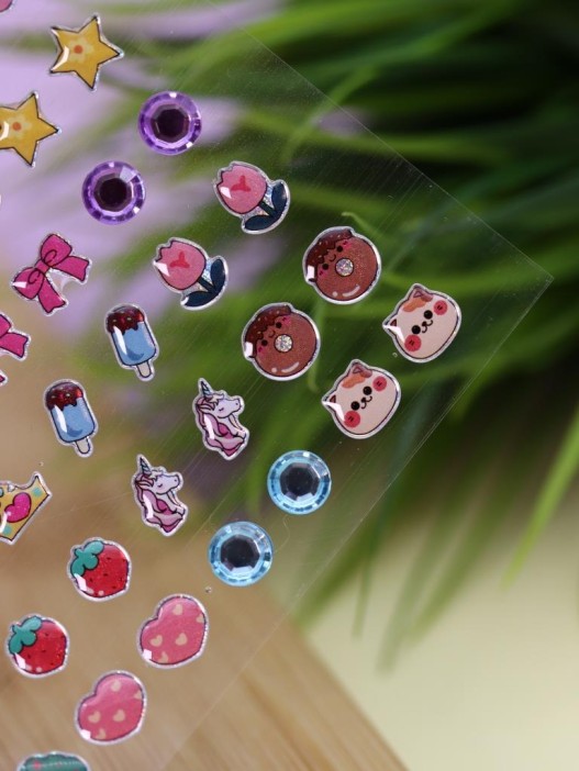 Наклейки для ушей &quot;Unicorn nails&quot; (11,5*24) 