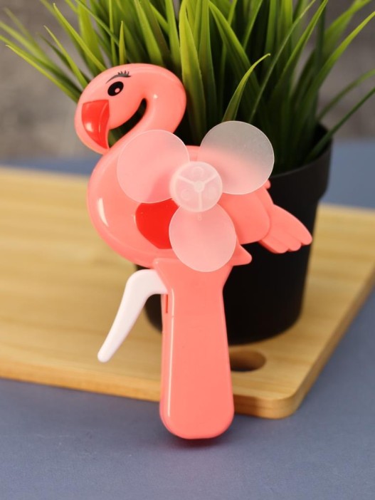 Портативный механический ручной вентилятор «Flamingo» (14,5х7,5х4 см), mix 