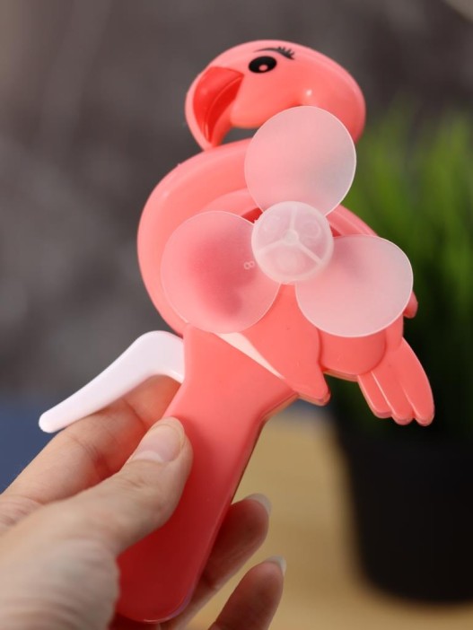 Портативный механический ручной вентилятор «Flamingo» (14,5х7,5х4 см), mix 