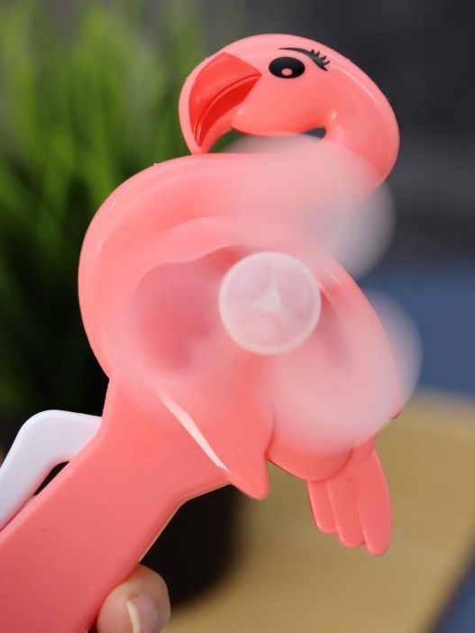 Портативный механический ручной вентилятор «Flamingo» (14,5х7,5х4 см), mix 