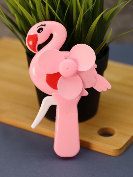 Портативный механический ручной вентилятор «Flamingo» (14,5х7,5х4 см), mix 
