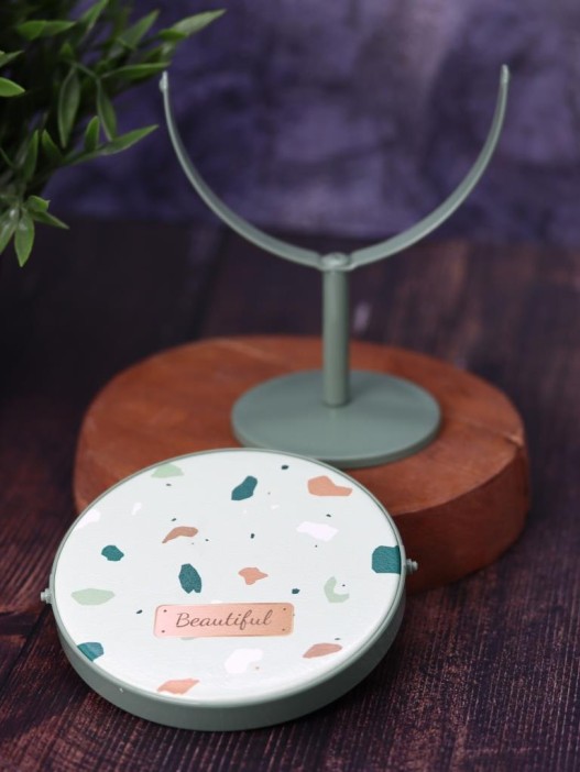 Зеркало настольное на ножке &quot;Beautiful&quot;, green (18*10,5 см) 