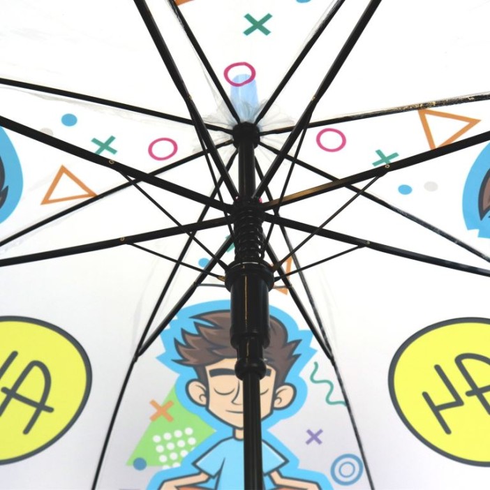 Прозрачный зонт для детей &quot;Влад А4-1&quot;, полуавтоматический (L=68 см, D=84 см) 