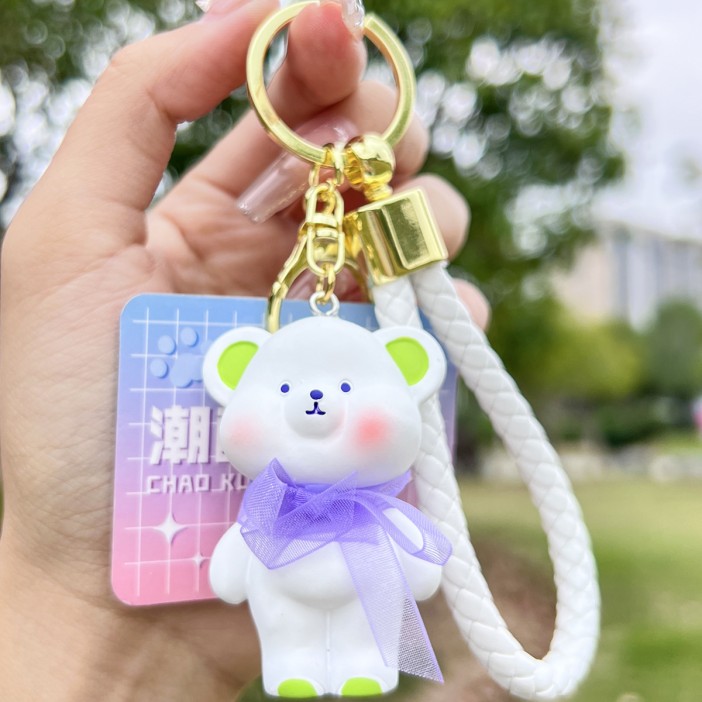 Брелок «Bear bow», white 